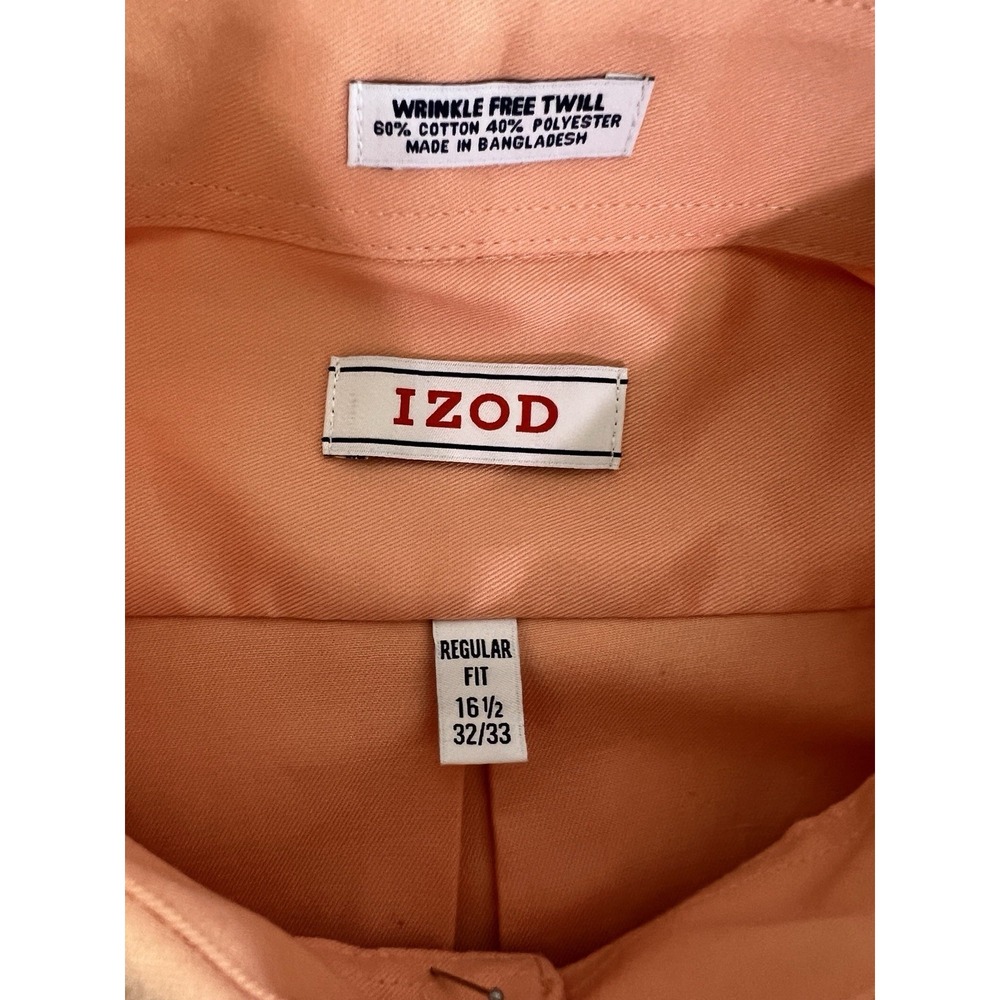 Izod Button Up Shirt Men's Long Sleeve Size 16 1/2 - Regular Fit  32/33 - Picture 6 of 6